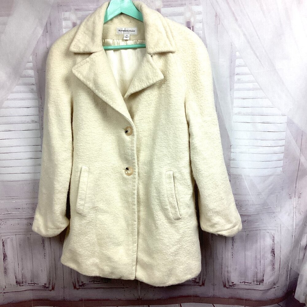 Katherine Kelly Cream Alpaca & Wool Coat 10